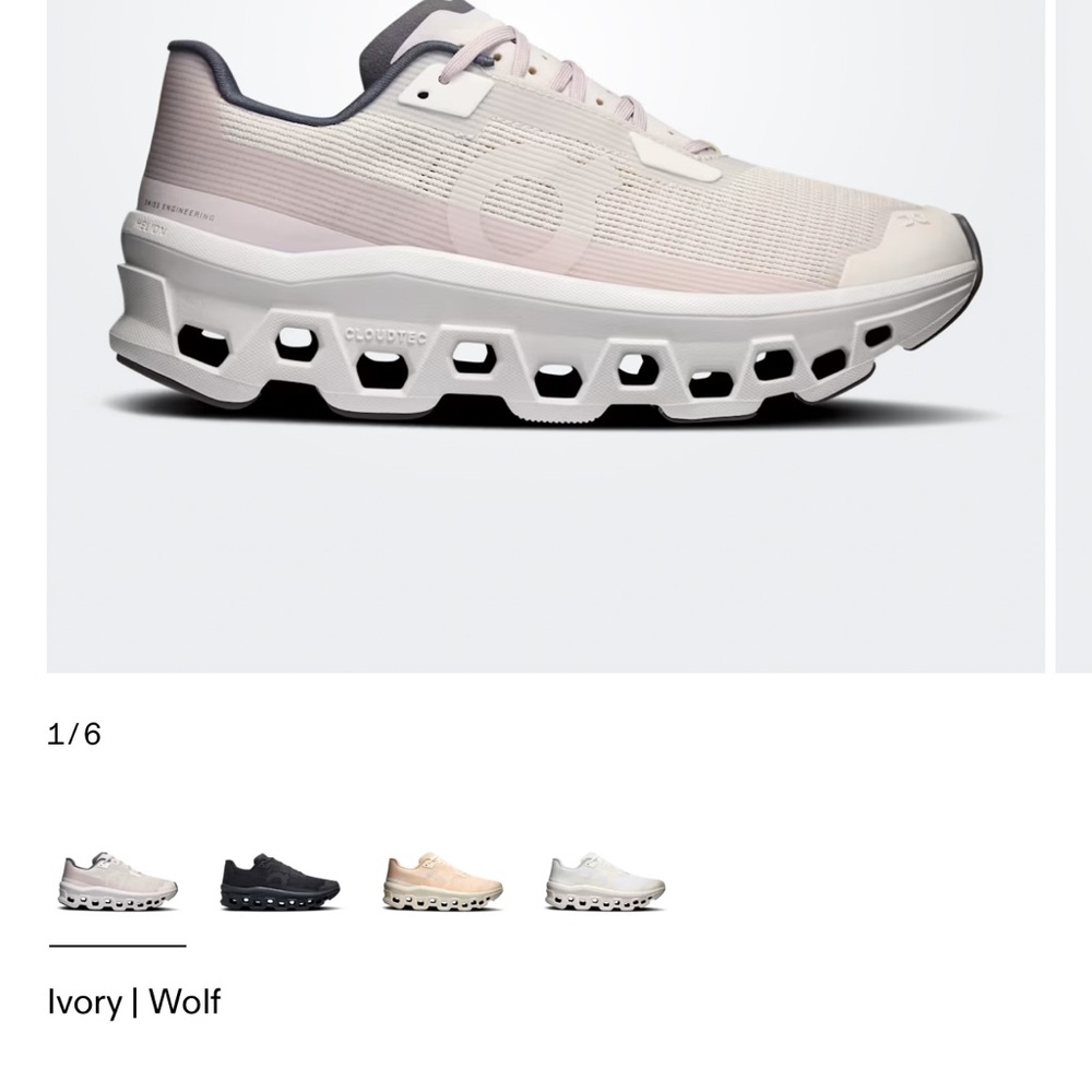 On Running Women's Ivory and Gray Athletic Shoes